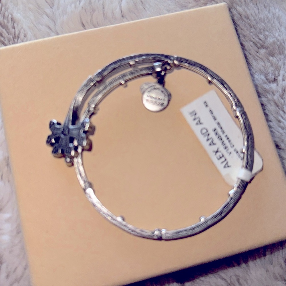 Never used with tags-Alex and ani silver armenian cross silver wrap bracelet